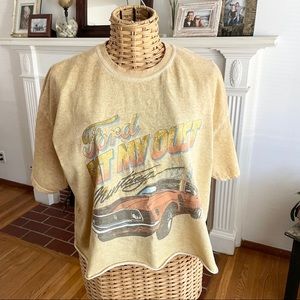 Ford eat my dust crop muscle car tee L
